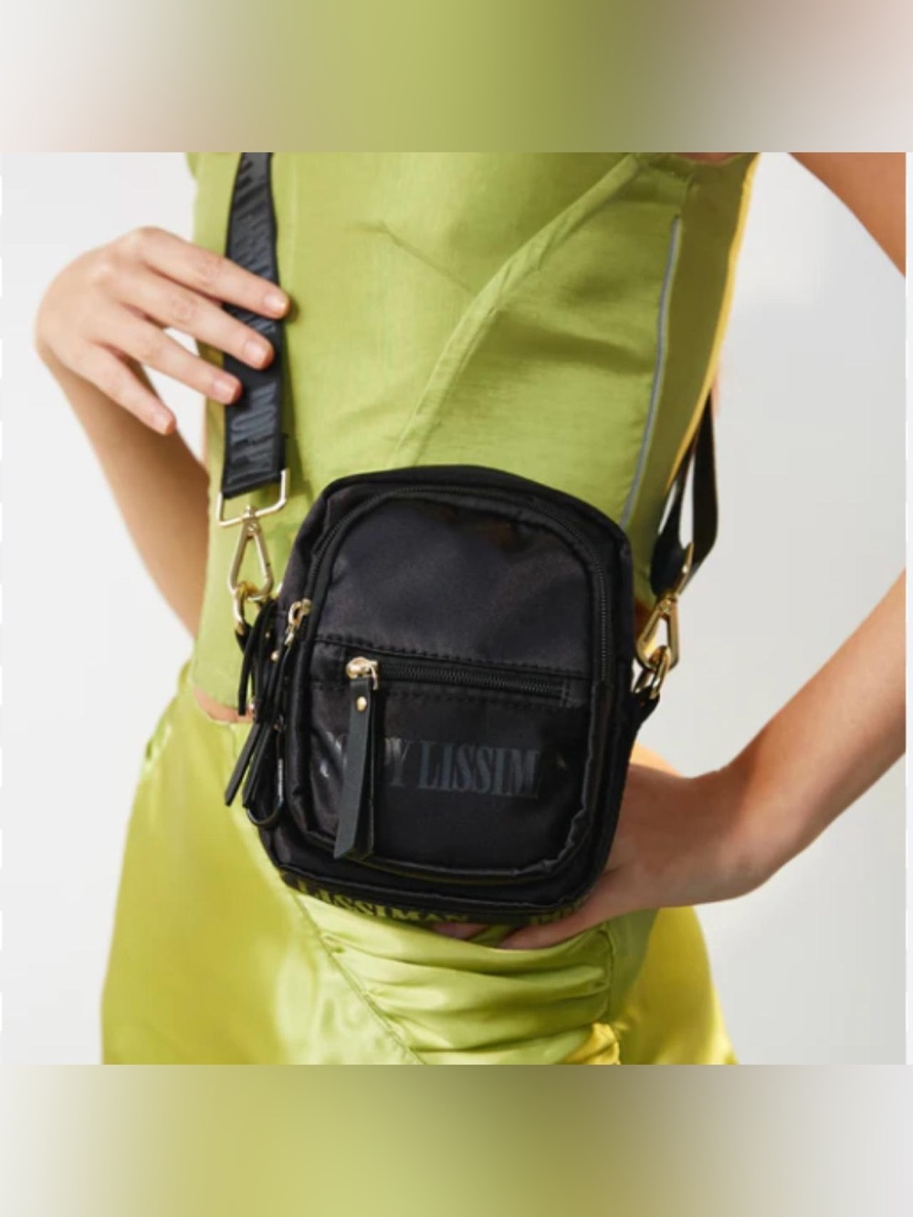 Poppy Lissiman Black Satin Nifty Camera Bag